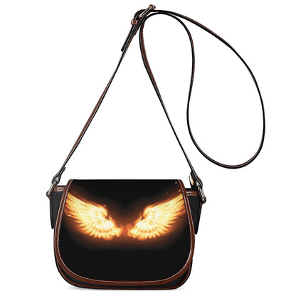 Flame Wings Print Saddle Bag