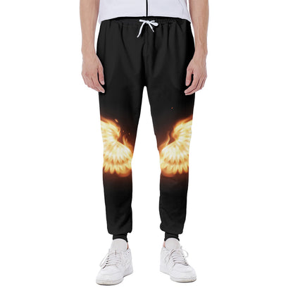 Flame Wings Print Scuba Joggers