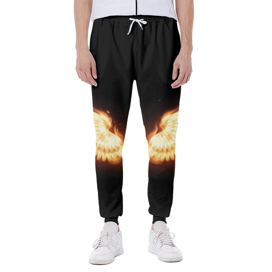 Flame Wings Print Scuba Joggers