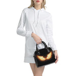 Flame Wings Print Shoulder Handbag
