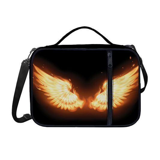Flame Wings Print Shoulder Strap Bible Bag