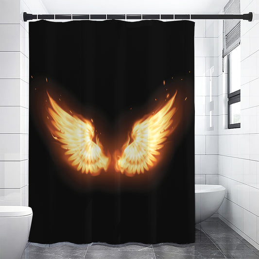 Flame Wings Print Shower Curtain