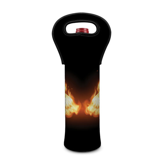 Flame Wings Print Single Neoprene Wine Tote