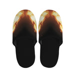 Flame Wings Print Slippers