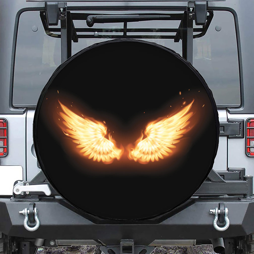 Flame Wings Print Tire Cover