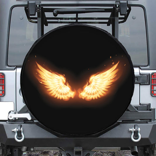 Flame Wings Print Tire Cover