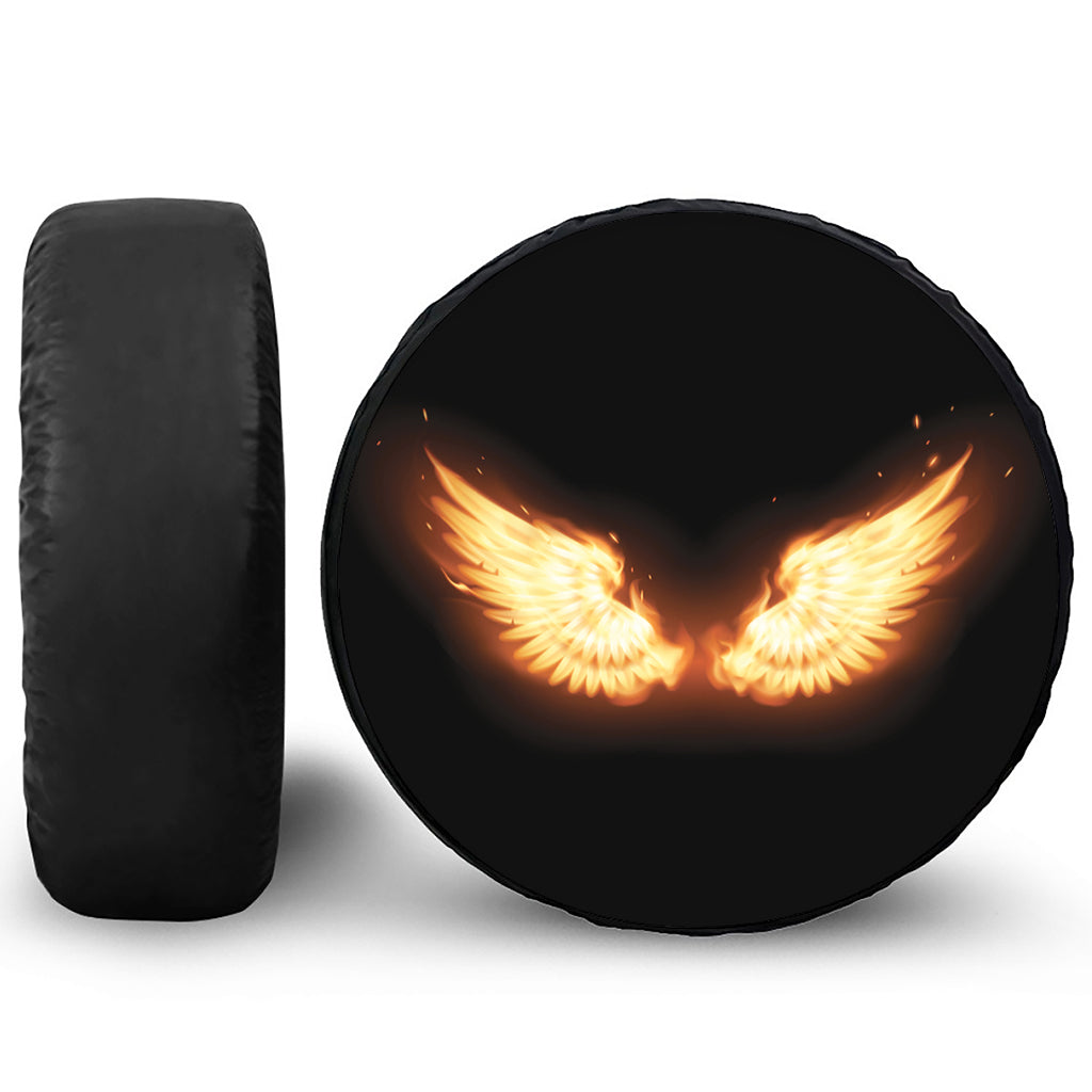 Flame Wings Print Tire Cover