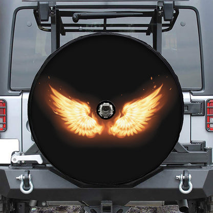 Flame Wings Print Tire Cover With Camera Hole