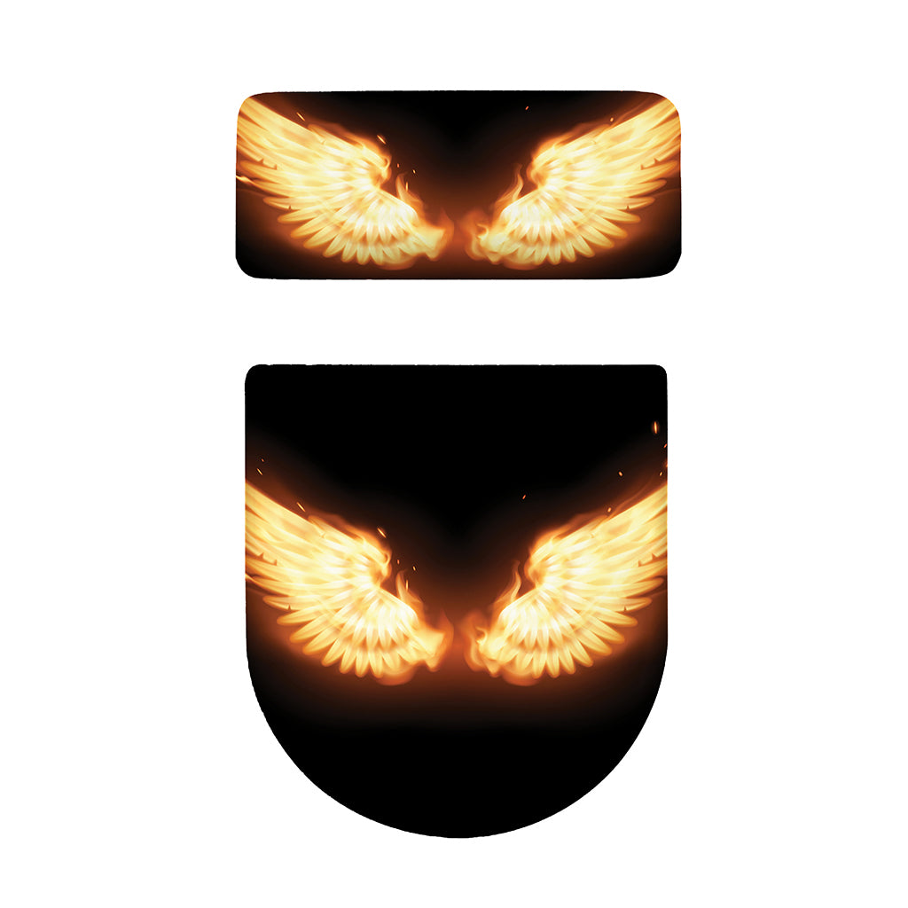 Flame Wings Print Toilet Lid And Tank Cover Set