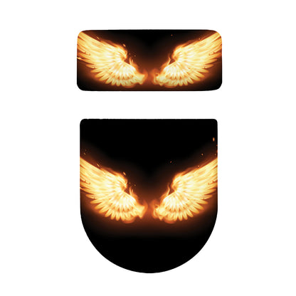Flame Wings Print Toilet Lid And Tank Cover Set