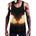 Flame Wings Print Men's Workout Tank Top