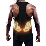 Flame Wings Print Training Tank Top