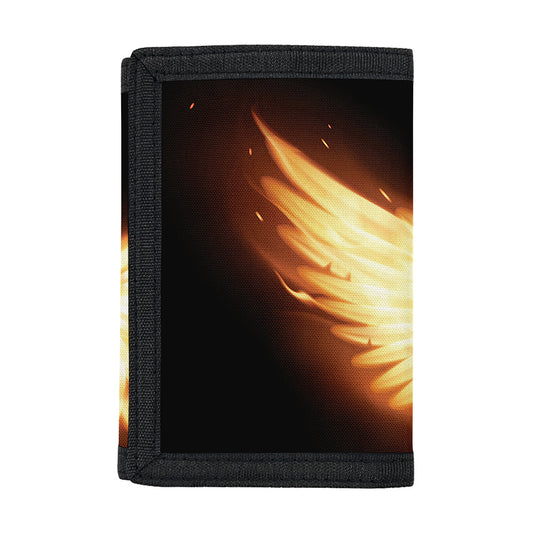 Flame Wings Print Trifold Wallet