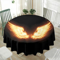 Flame Wings Print Waterproof Round Tablecloth