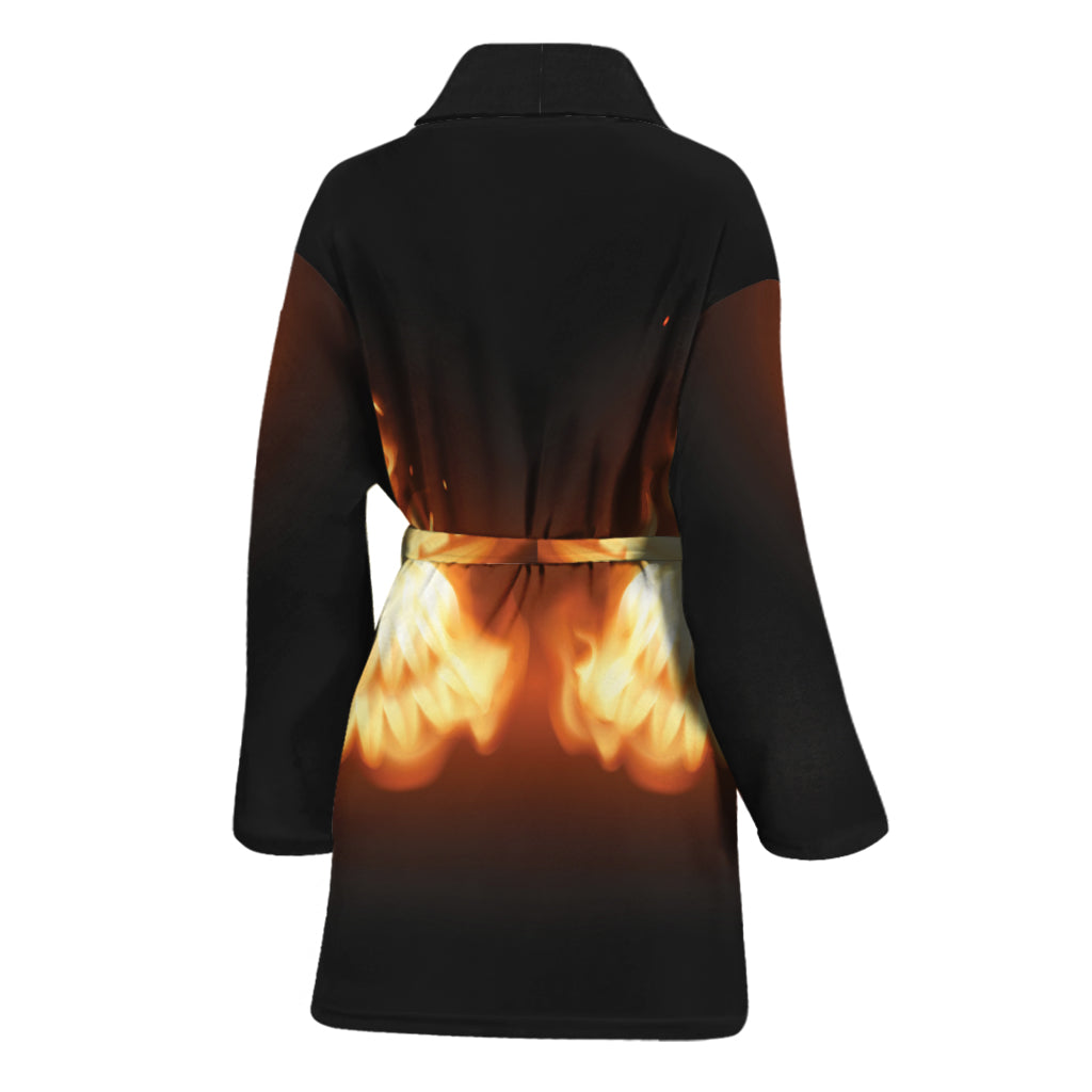 Flame Wings Print Women's Bathrobe
