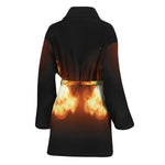 Flame Wings Print Women's Bathrobe