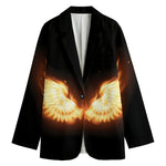 Flame Wings Print Women's Blazer