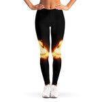Flame Wings Print Women's Leggings