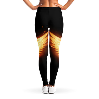 Flame Wings Print Women's Leggings