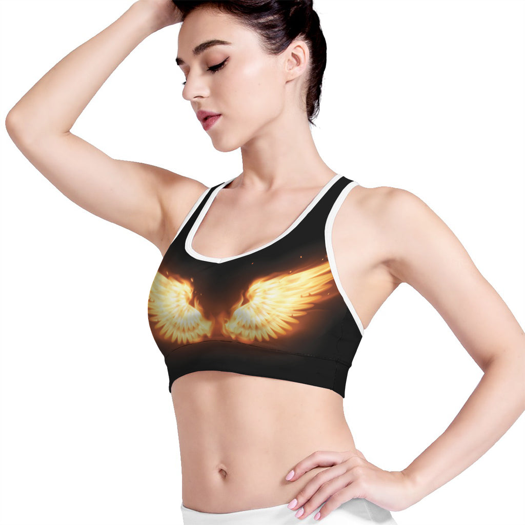 Flame Wings Print Women's Sports Bra