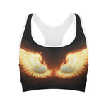 Flame Wings Print Women's Sports Bra