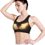 Flame Wings Print Women's Sports Bra