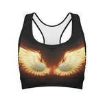 Flame Wings Print Women's Sports Bra