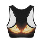 Flame Wings Print Women's Sports Bra