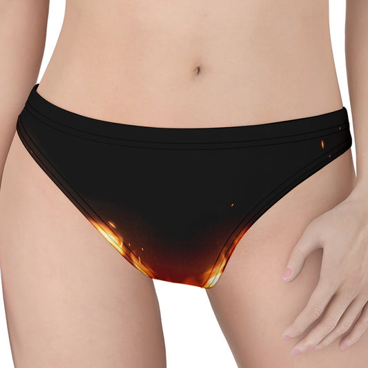 Flame Wings Print Women's Thong