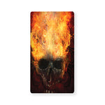 Flaming Demon Skull Print Baby Crib Sheet
