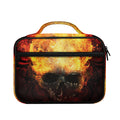 Flaming Demon Skull Print Briefcase Bible Bag