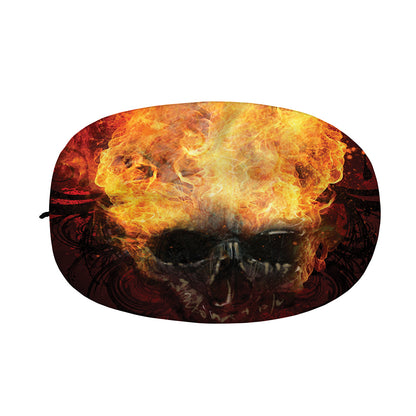 Flaming Demon Skull Print Car Side Mirror Covers