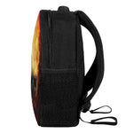 Flaming Demon Skull Print Casual Backpack