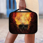 Flaming Demon Skull Print Classic Bible Case