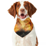 Flaming Demon Skull Print Dog Bandana