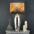 Flaming Demon Skull Print Drum Lamp Shade