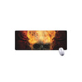 Flaming Demon Skull Print Extended Mouse Pad
