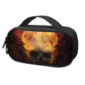 Flaming Demon Skull Print Portable Cooler Travel Case