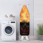 Flaming Demon Skull Print Ironing Board Cover