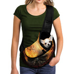Flaming Demon Skull Print Pet Sling Carrier