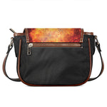 Flaming Demon Skull Print Saddle Bag