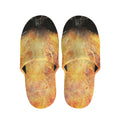 Flaming Demon Skull Print Slippers