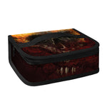 Flaming Demon Skull Print Small Lunch Bag