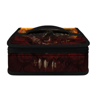 Flaming Demon Skull Print Small Lunch Bag