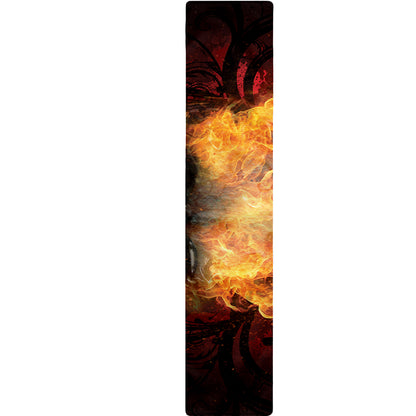 Flaming Demon Skull Print Table Runner