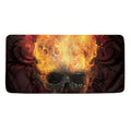 Flaming Demon Skull Print Towel
