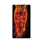 Flaming Evil Skull Print Baby Crib Sheet