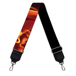 Flaming Evil Skull Print Bag Strap