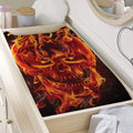 Flaming Evil Skull Print Changing Pad Cover
