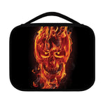 Flaming Evil Skull Print Classic Bible Case